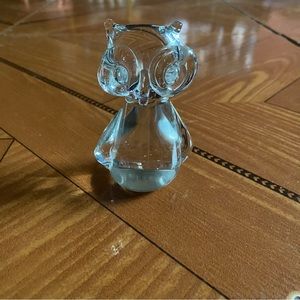 Glass Owl Paperweight